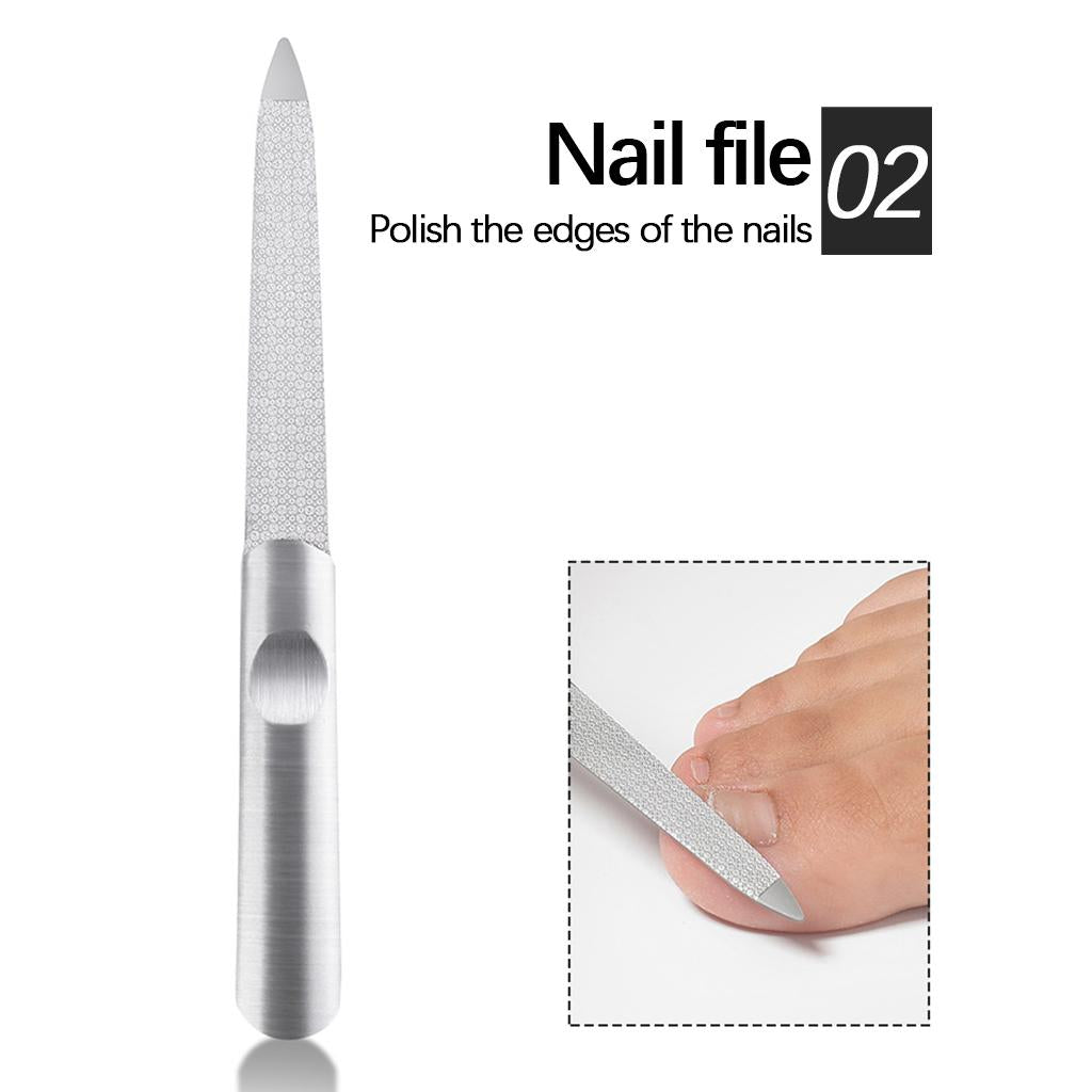 Nail Clippers Set Toenail Nipper Stainless Steel for Trim Thick Nails Men Rose Gold