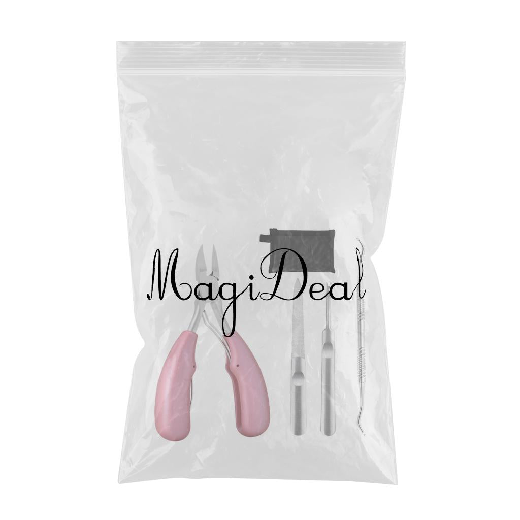 Nail Clippers Set Toenail Nipper Stainless Steel for Trim Thick Nails Men Rose Gold