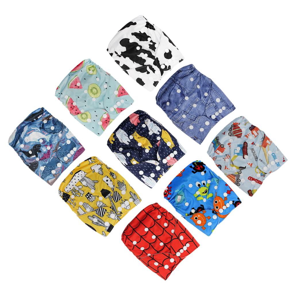 Reusable Baby Cloth Diaper Soft Washable for 3-15kg Babies Shower Gifts P1