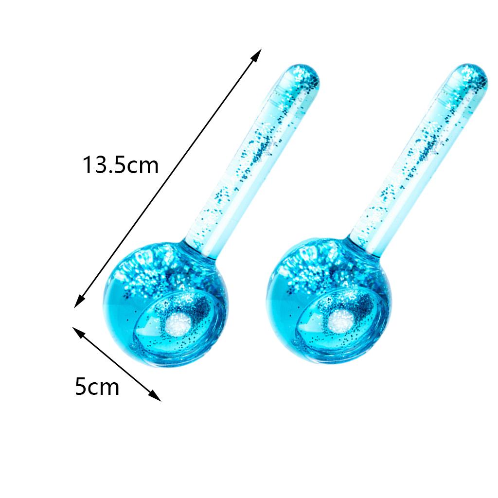 2 Pieces Facial Cooling Ice Globes Ball for Face Neck Care Dark Blue