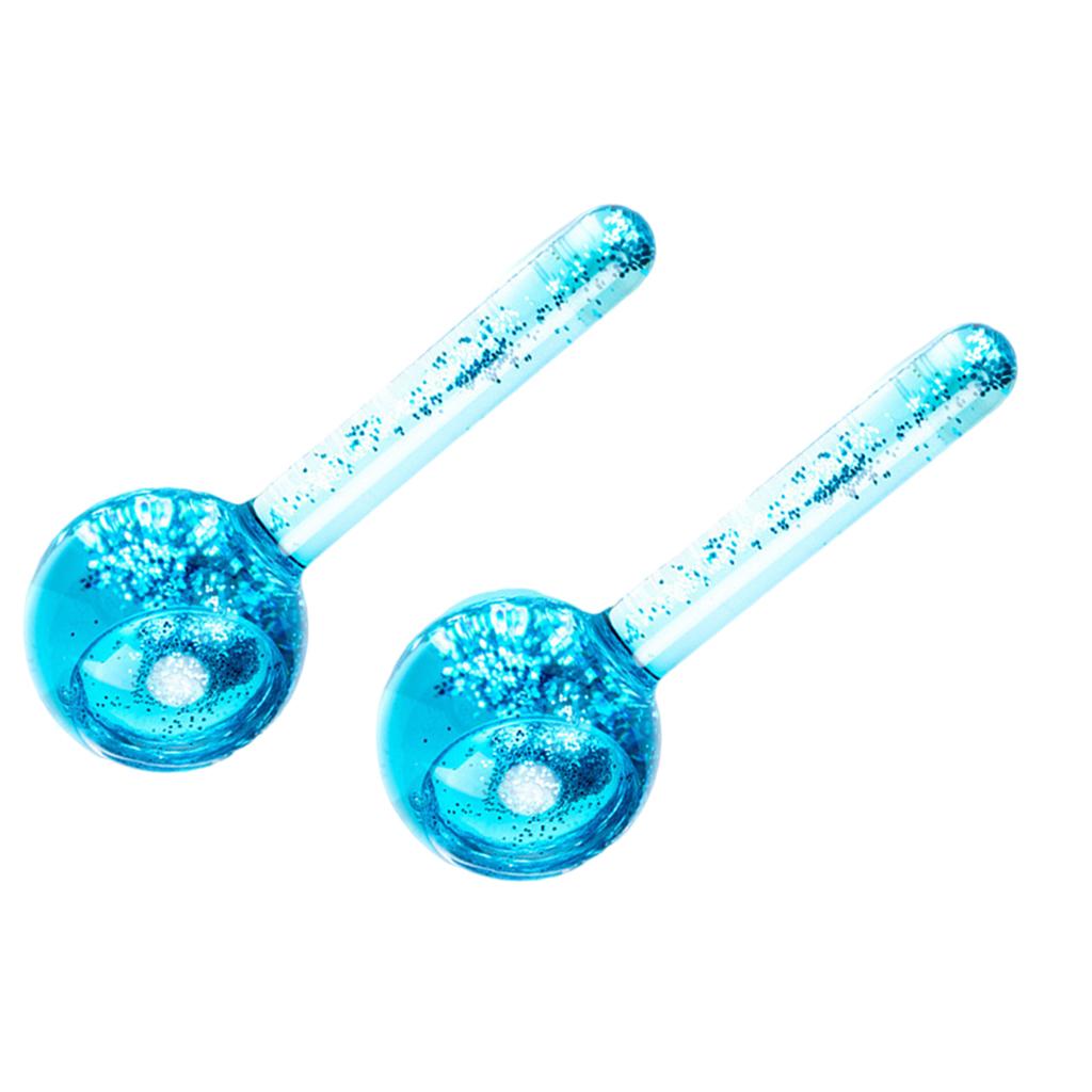2 Pieces Facial Cooling Ice Globes Ball for Face Neck Care Dark Blue