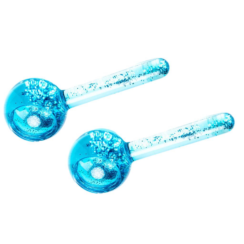 2 Pieces Facial Cooling Ice Globes Ball for Face Neck Care Dark Blue