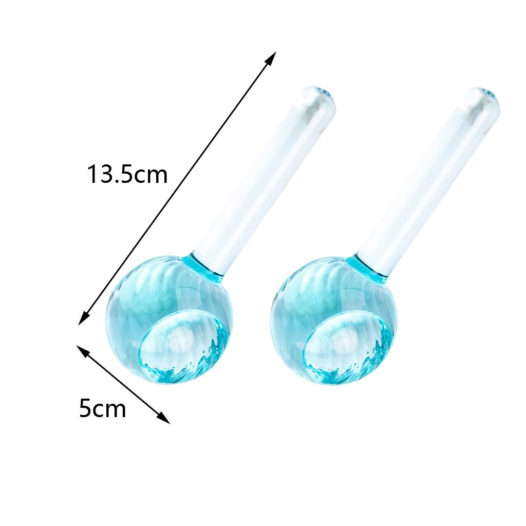 2 Pieces Facial Cooling Ice Globes Ball for Face Neck Care Light Blue