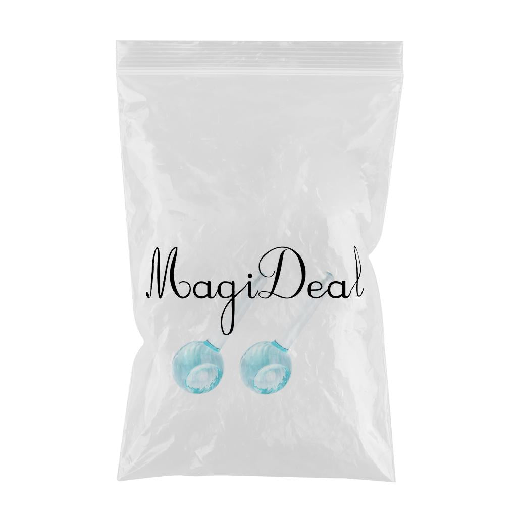 2 Pieces Facial Cooling Ice Globes Ball for Face Neck Care Light Blue