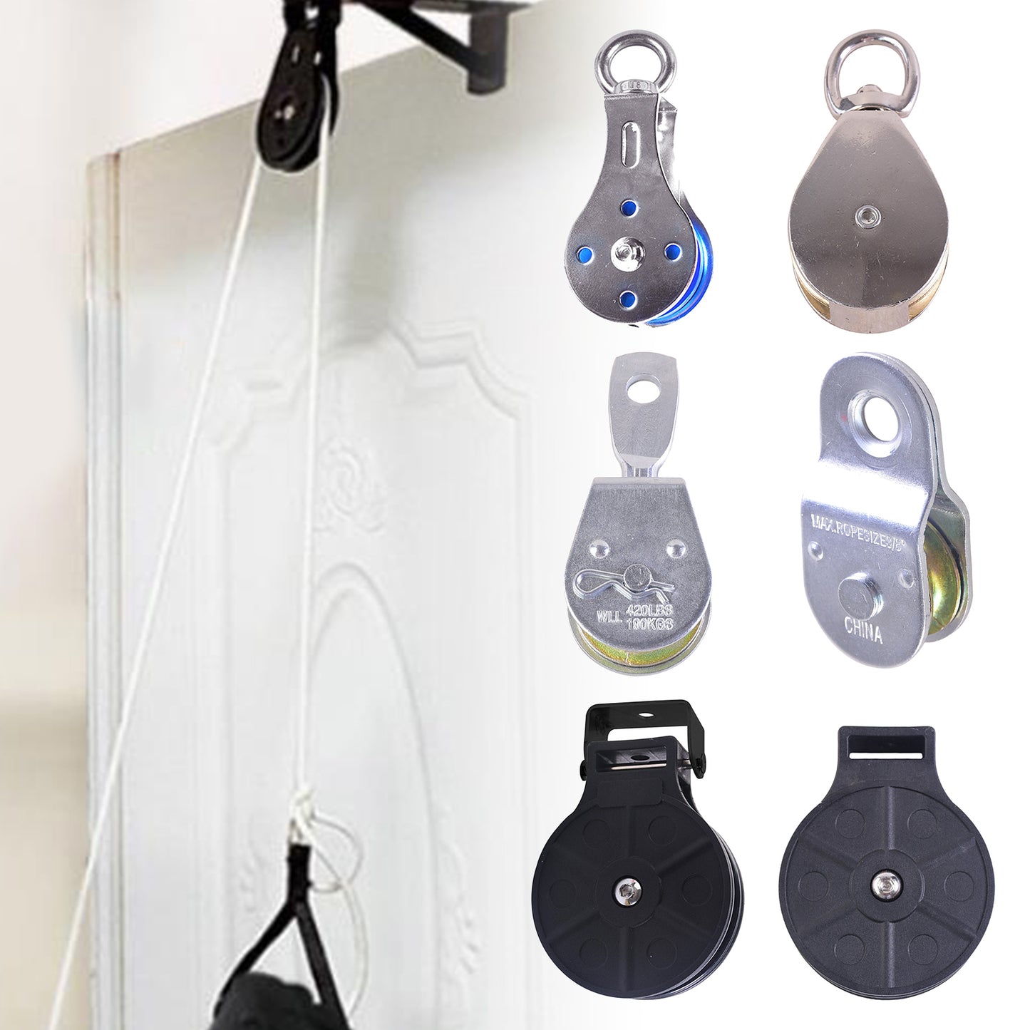 Shoulder Pulley Assisting Exercise for Motion Arm Rehabilitation Stretching with Metal Buckle