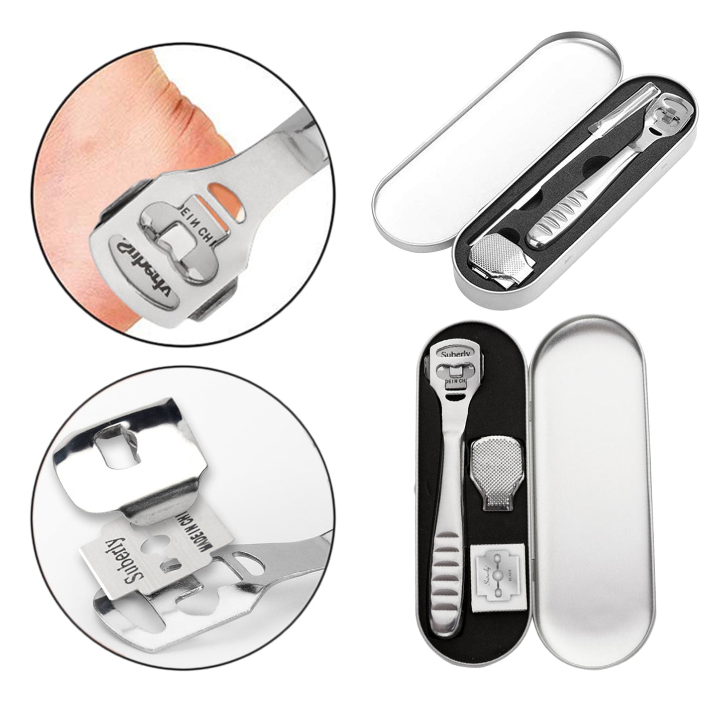 Dead Skin Remover Portable Exfoliation Foot Rasp Set for Solon 3 Piece