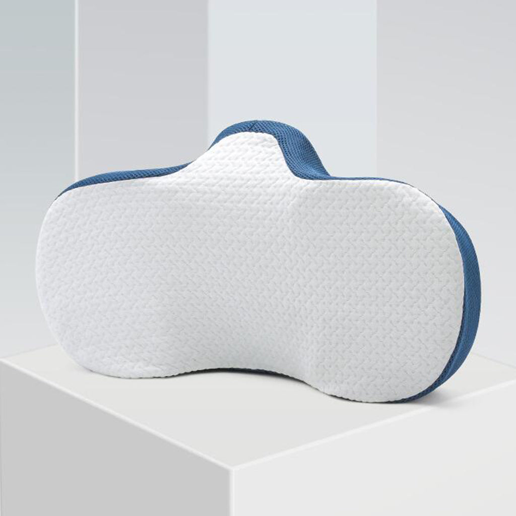 Memory Foam Cervical Pillow Neck Contour Bed Pillows Dark Blue A