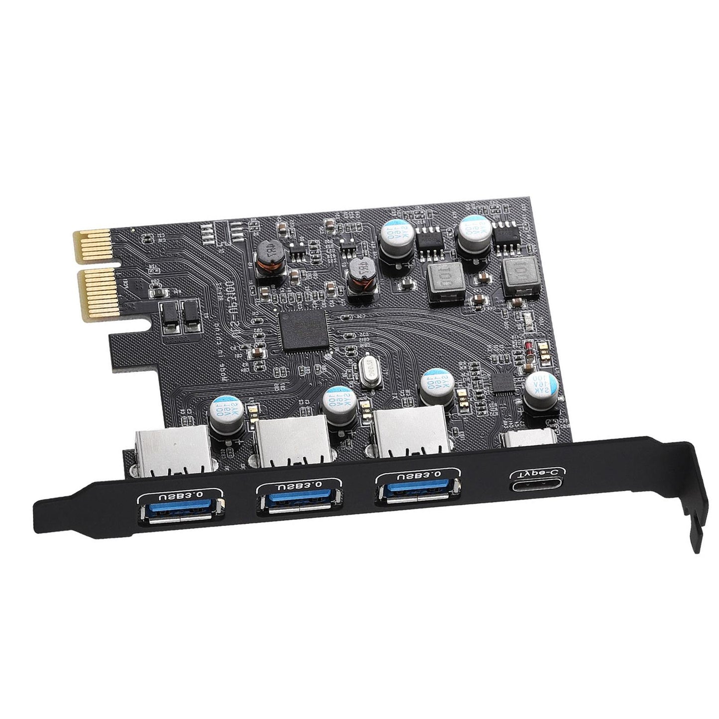 PCI-E to Type C (3), Type A (1) USB 3.0 4-Port PCI Express Expansion Card