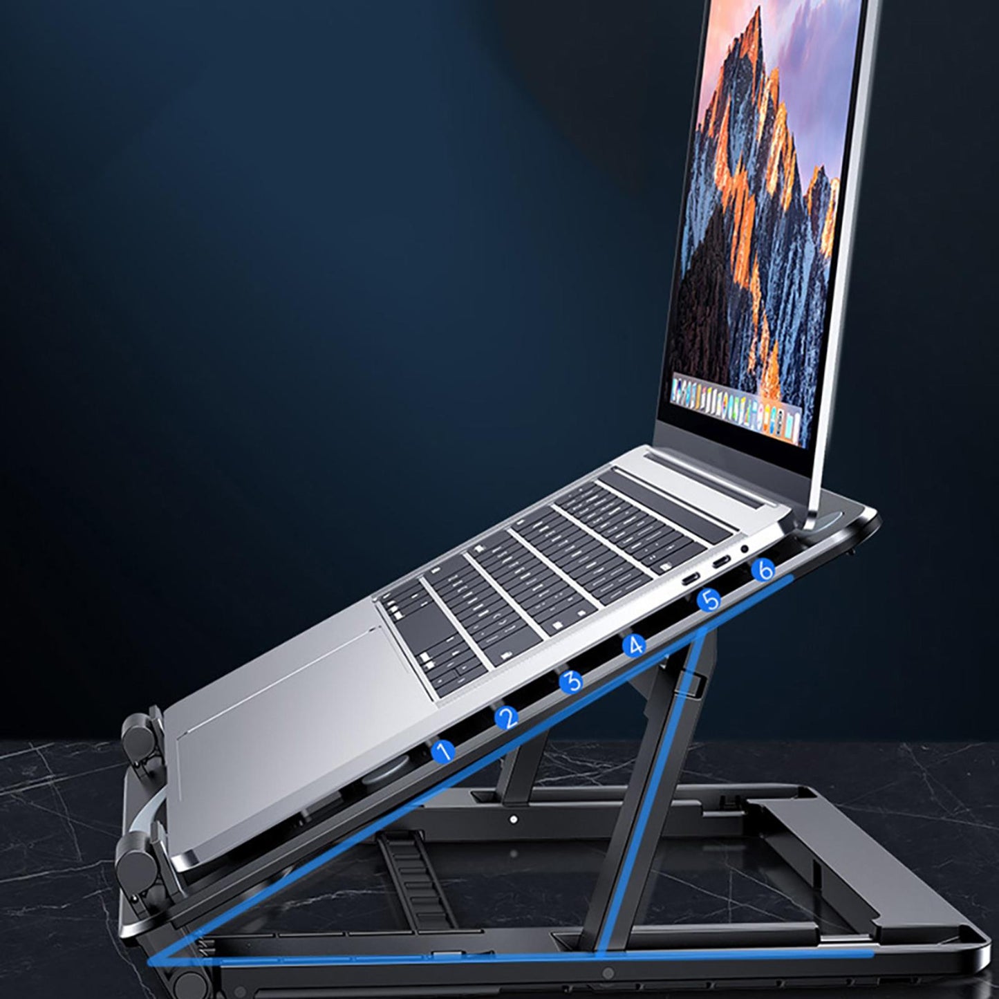 Laptop Cooling Pad with 2 Quiet Fans Light-Weight Cooler Stand for Notebook Black