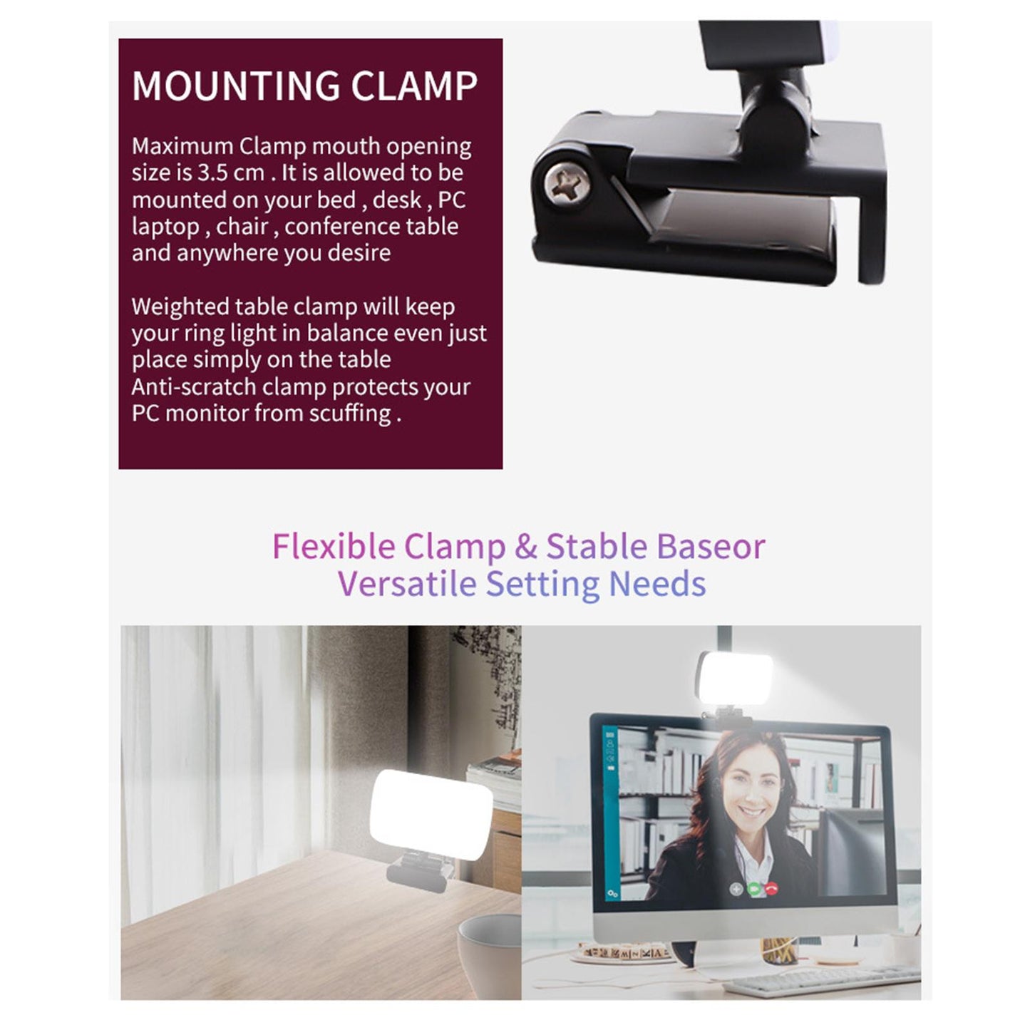 Mini LED Video Light Pocket Photo Light for Video Recording Photography