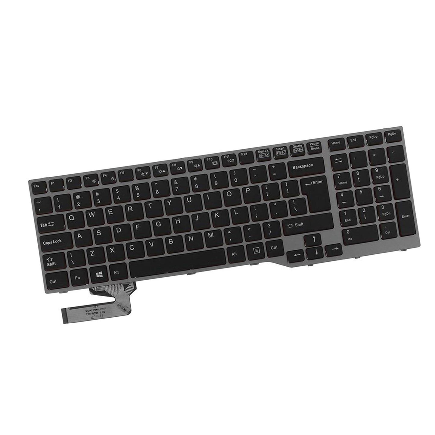 Slim Laptop Keyboard for Fujitsu Lifebook E753 E754 E756 E557 US Layout
