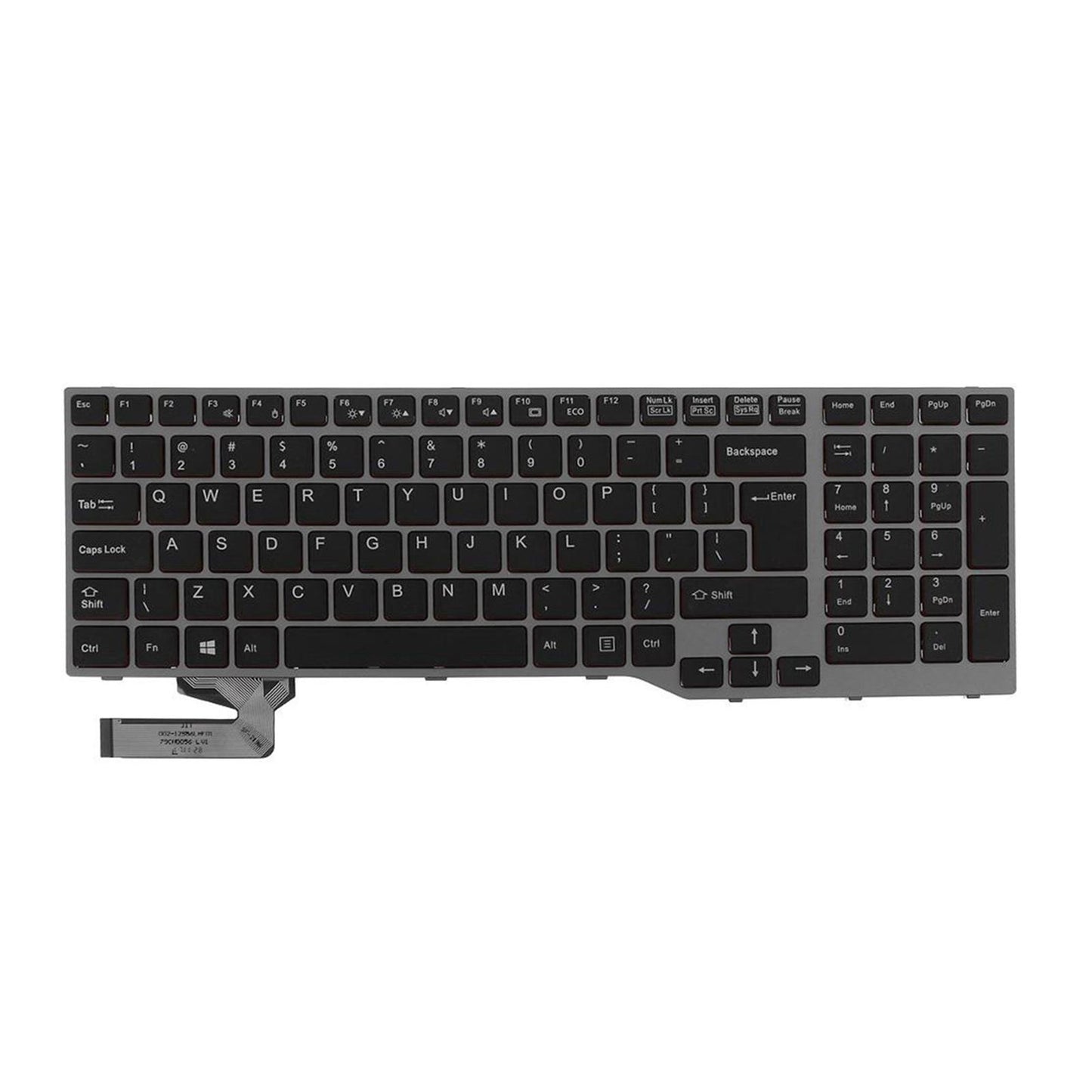 Slim Laptop Keyboard for Fujitsu Lifebook E753 E754 E756 E557 US Layout