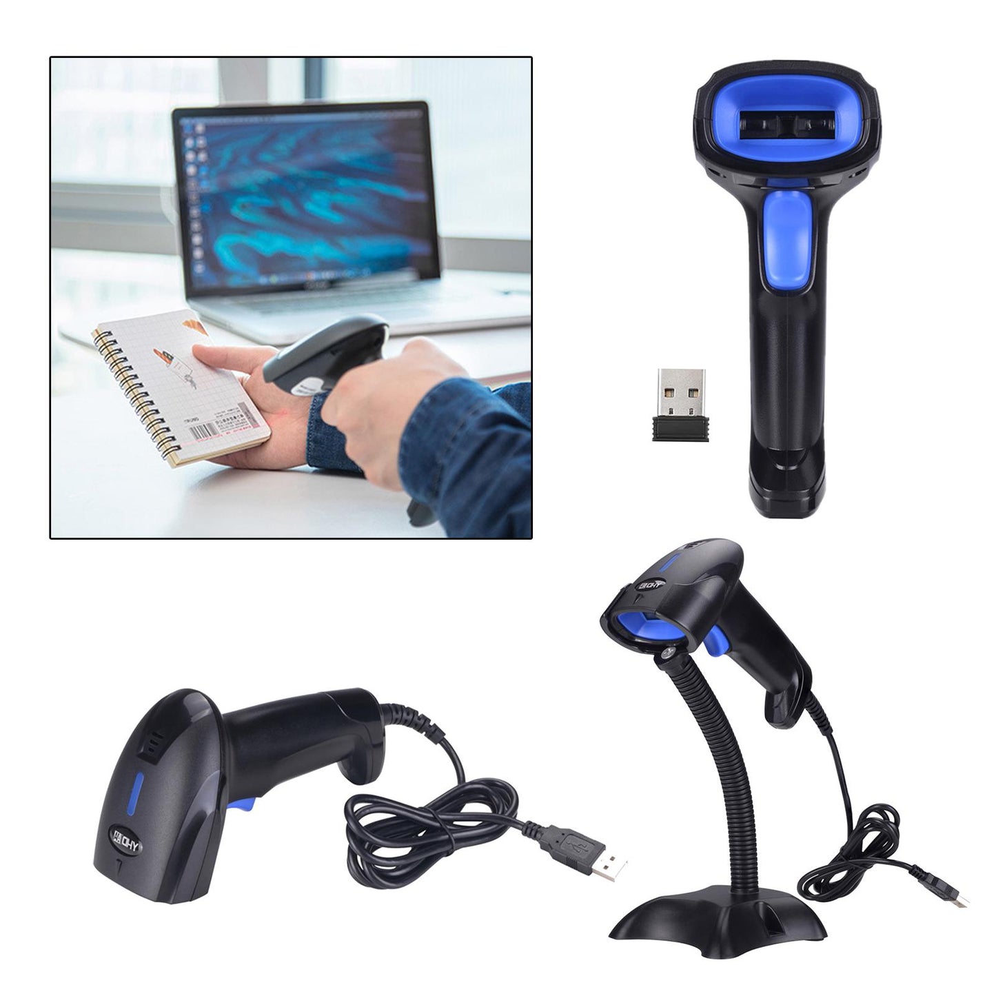 Laser Barcode Scanner USB Cable Bar Code Reader For market Wired