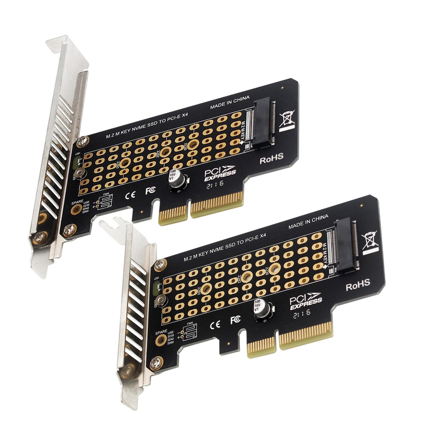 PCI-E To M2 Nvme Adapter PCI-E X4x8x16 Slot Converter Card full height