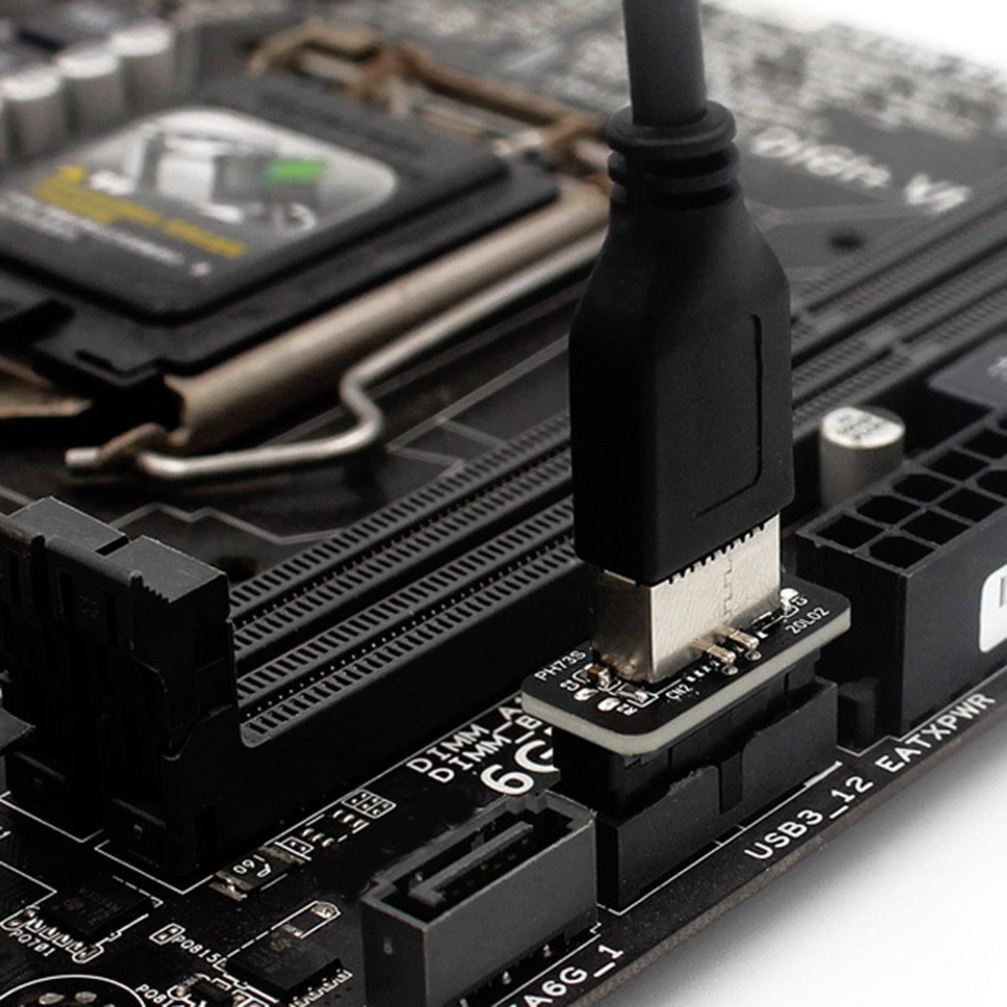 Vertical USB 3.0 19P 20P To Type E Adapter Converter for Motherboard