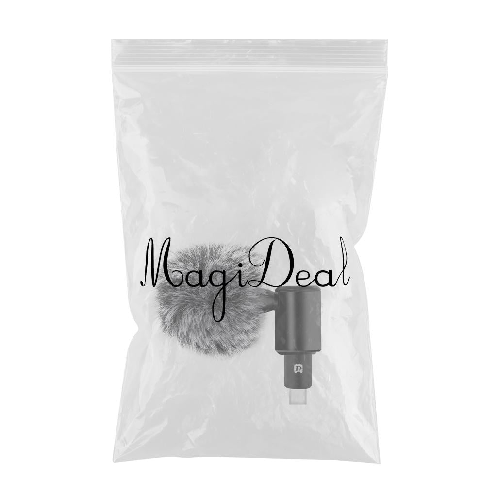 Condenser Microphone Phone Mic Plug and Play for iPhone Black USB Type C
