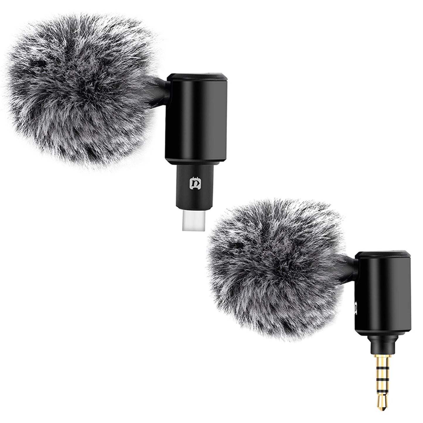 Condenser Microphone Phone Mic Plug and Play for iPhone Black USB Type C