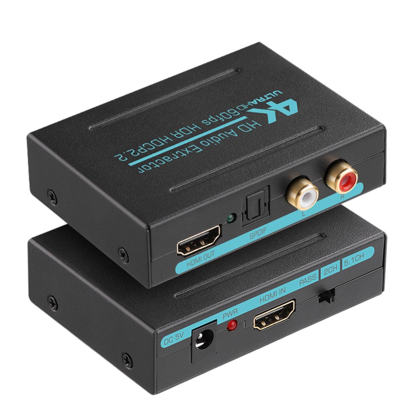 4K HD HDMI 2.0 HDCP 2.2 Audio Extractor Splitter Adapter Converter
