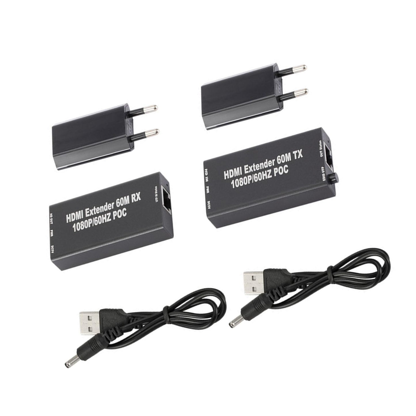 HDMI Extender Balun with IR Over Single CAT5e or CAT6 60M Eu Plug