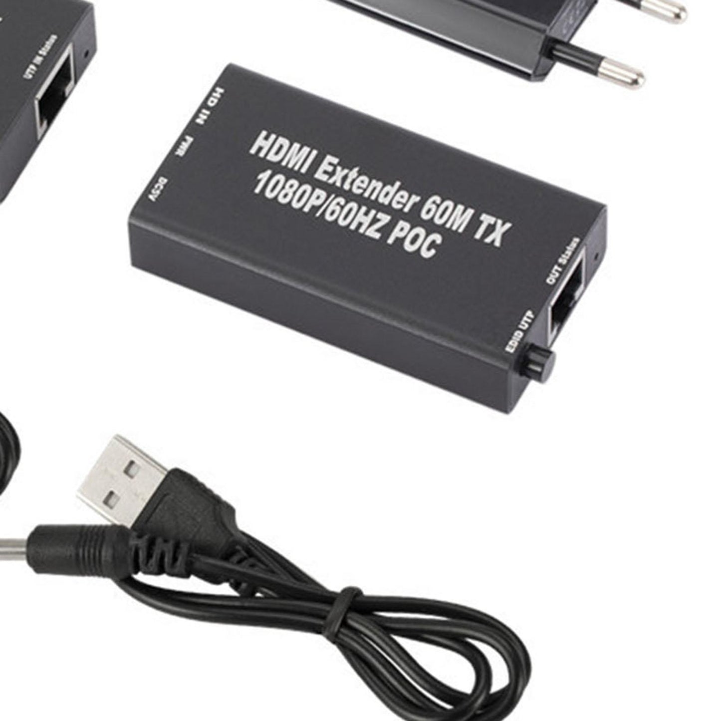 HDMI Extender Balun with IR Over Single CAT5e or CAT6 60M Eu Plug