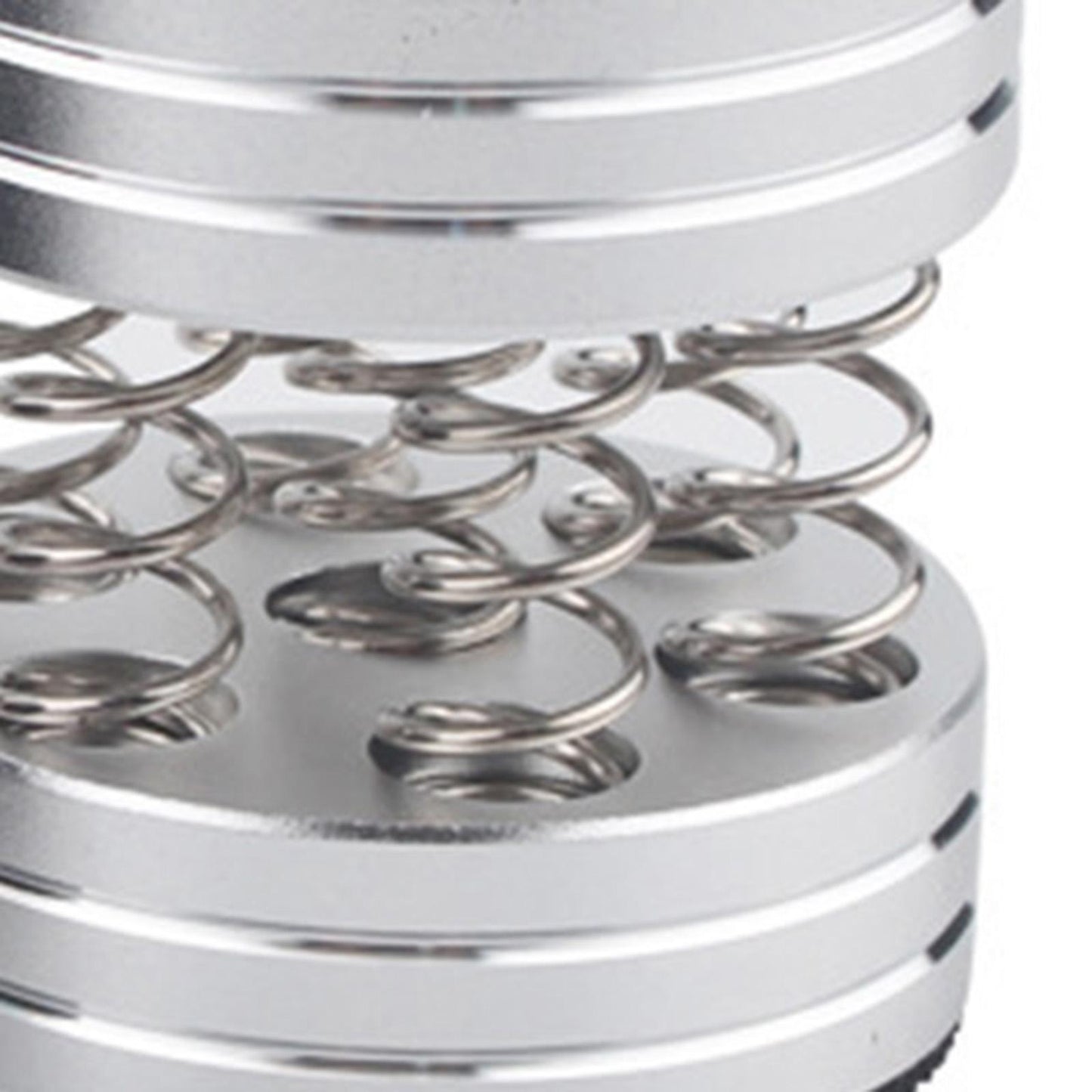 4PCS 44x38mm CNC Aluminum Spring Speakers Spikes Isolation Stand Silver