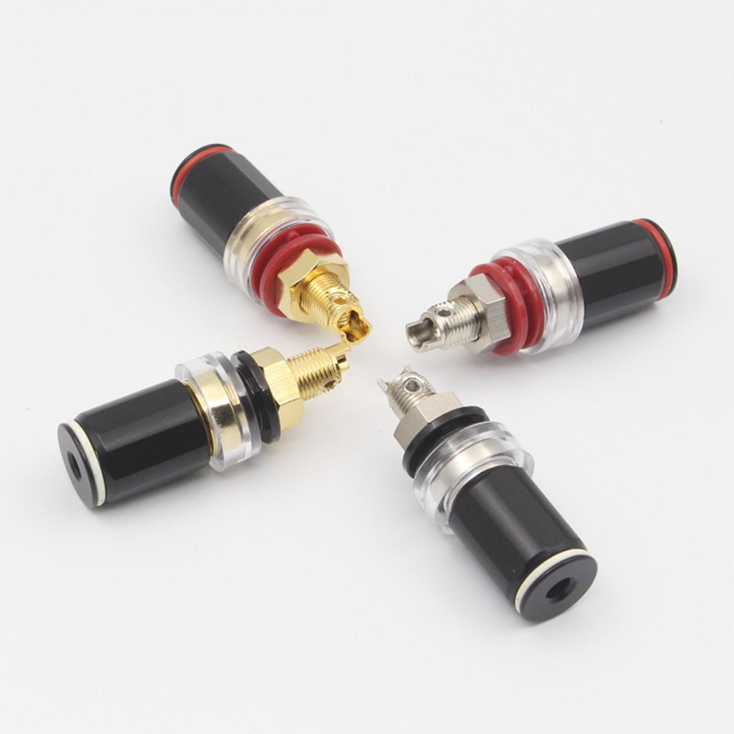 2 pair Pure Copper Amplifier Speaker Terminal Binding Post gold plating