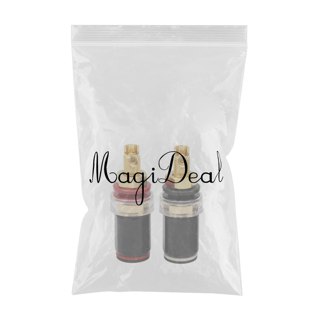 2 pair Pure Copper Amplifier Speaker Terminal Binding Post gold plating