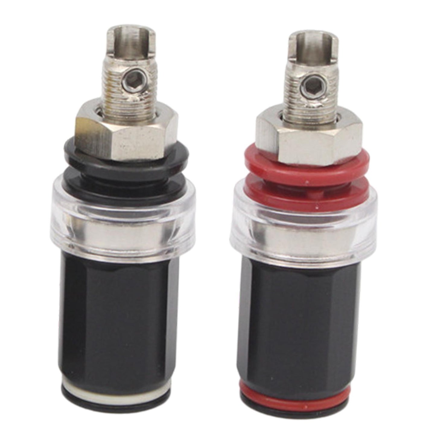 2 pair Pure Copper Amplifier Speaker Terminal Binding Post nickel plating