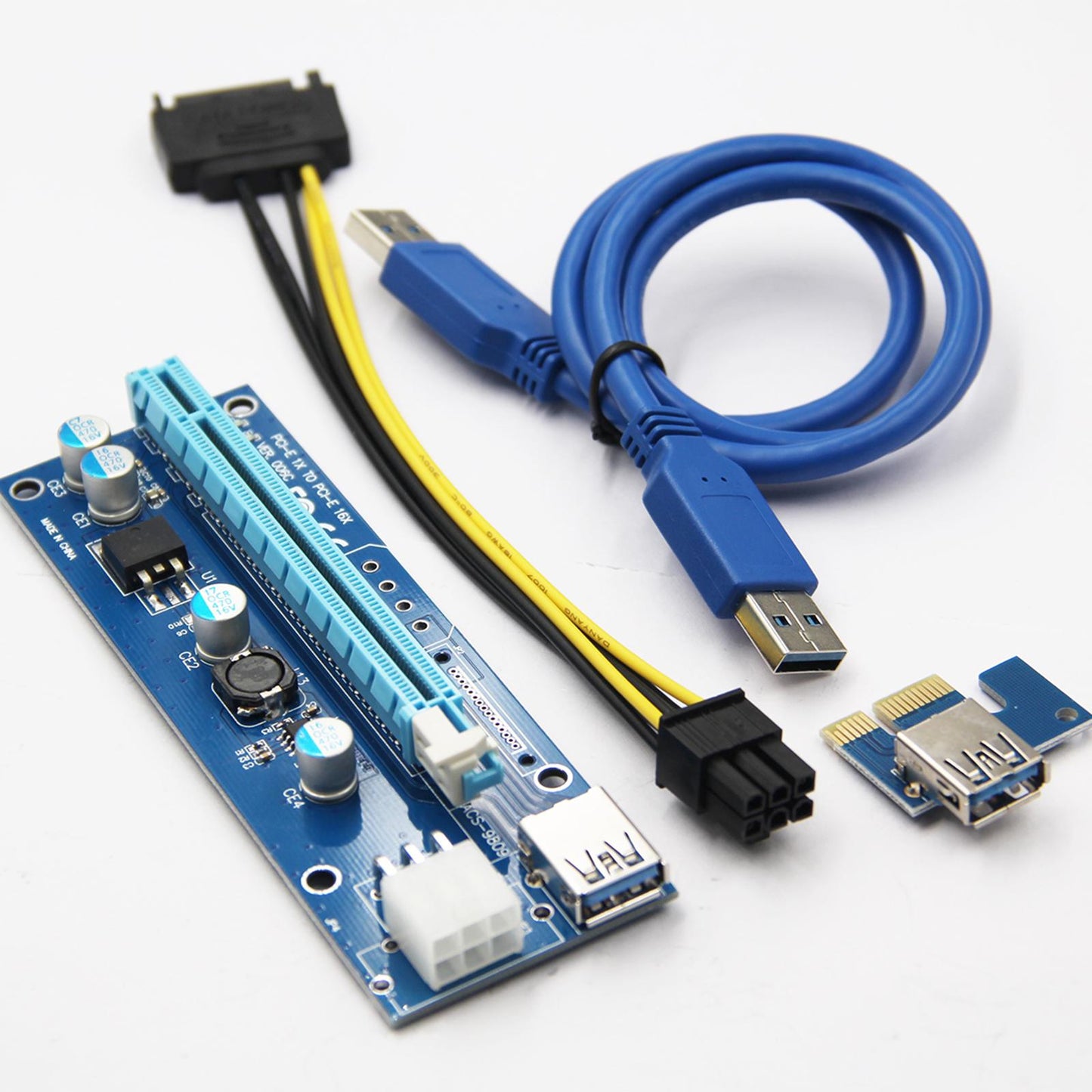 60CM USB 3.0 PCI-E External 1X to 16X Riser Card Adapter for BTC PC Laptop