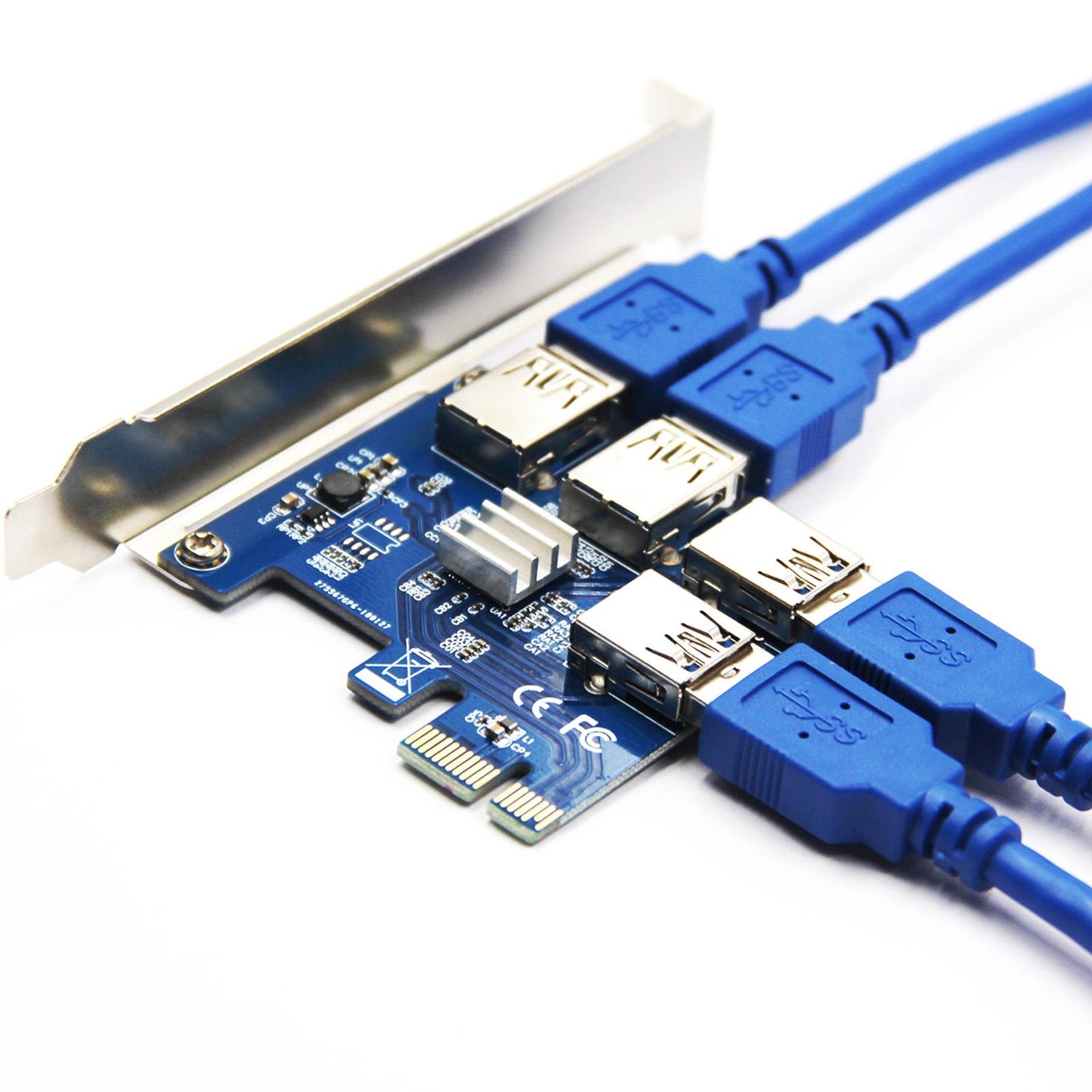 60CM USB 3.0 PCI-E External 1X to 16X Riser Card Adapter for BTC PC Laptop