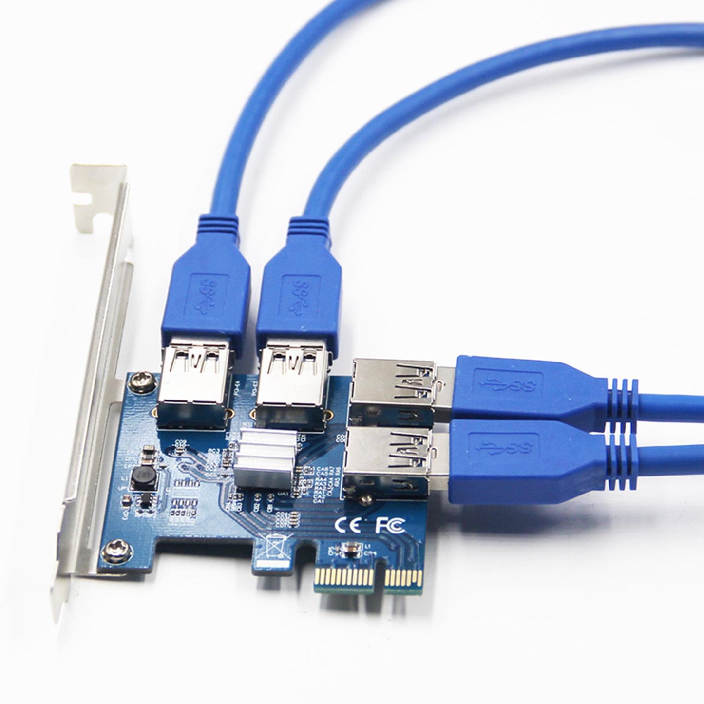 60CM USB 3.0 PCI-E External 1X to 16X Riser Card Adapter for BTC PC Laptop