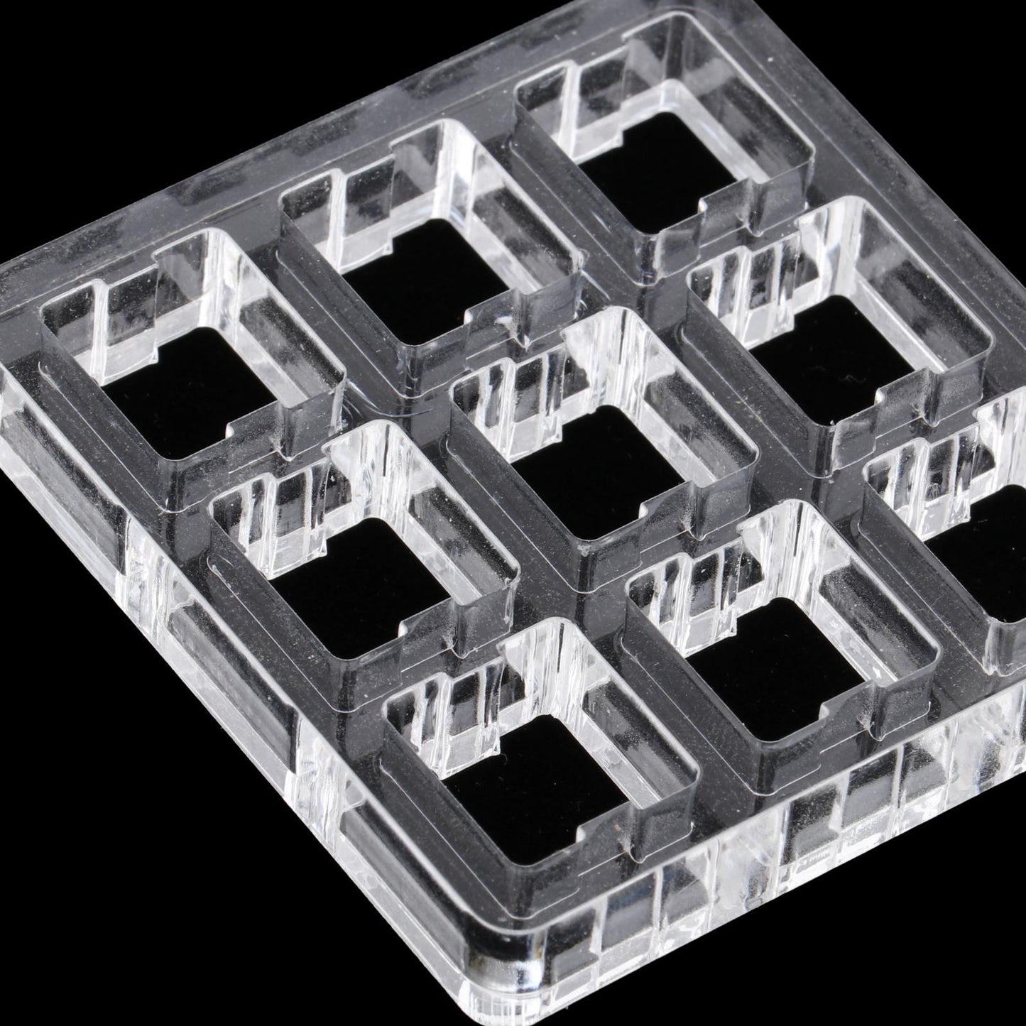 Clear Switch Tester Base Acrylic Plate for Cherry Mx Switch 3x3 board