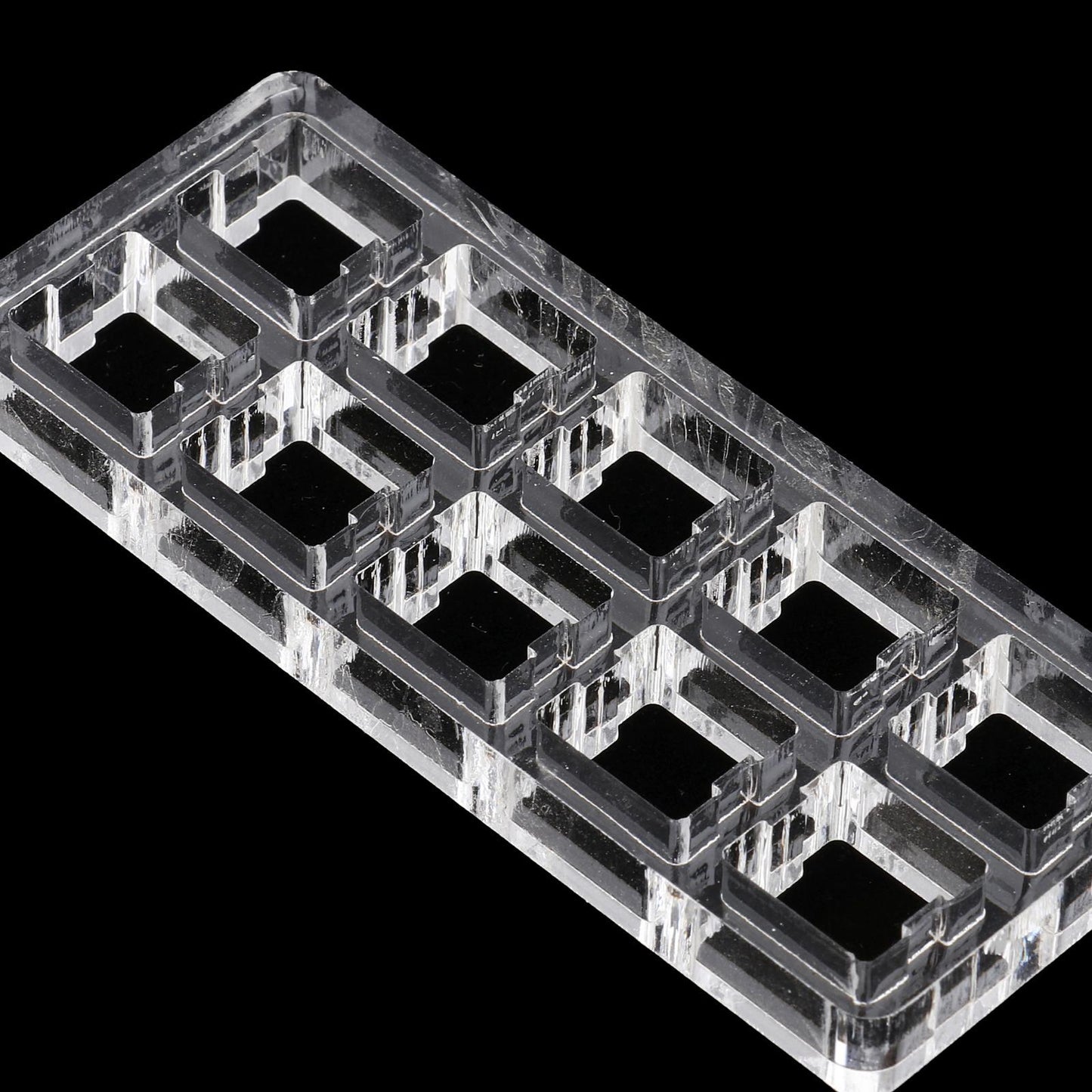 Clear Switch Tester Base Acrylic Plate for Cherry Mx Switch 2x5 board