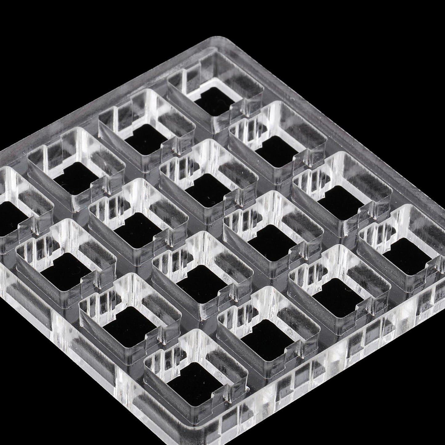 Clear Switch Tester Base Acrylic Plate for Cherry Mx Switch 4x4 board