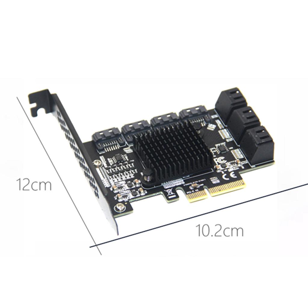 1x PCIE to 6Gbps SATA 10Port SATA 3.0 PCI-Express Expansion Card Adapter