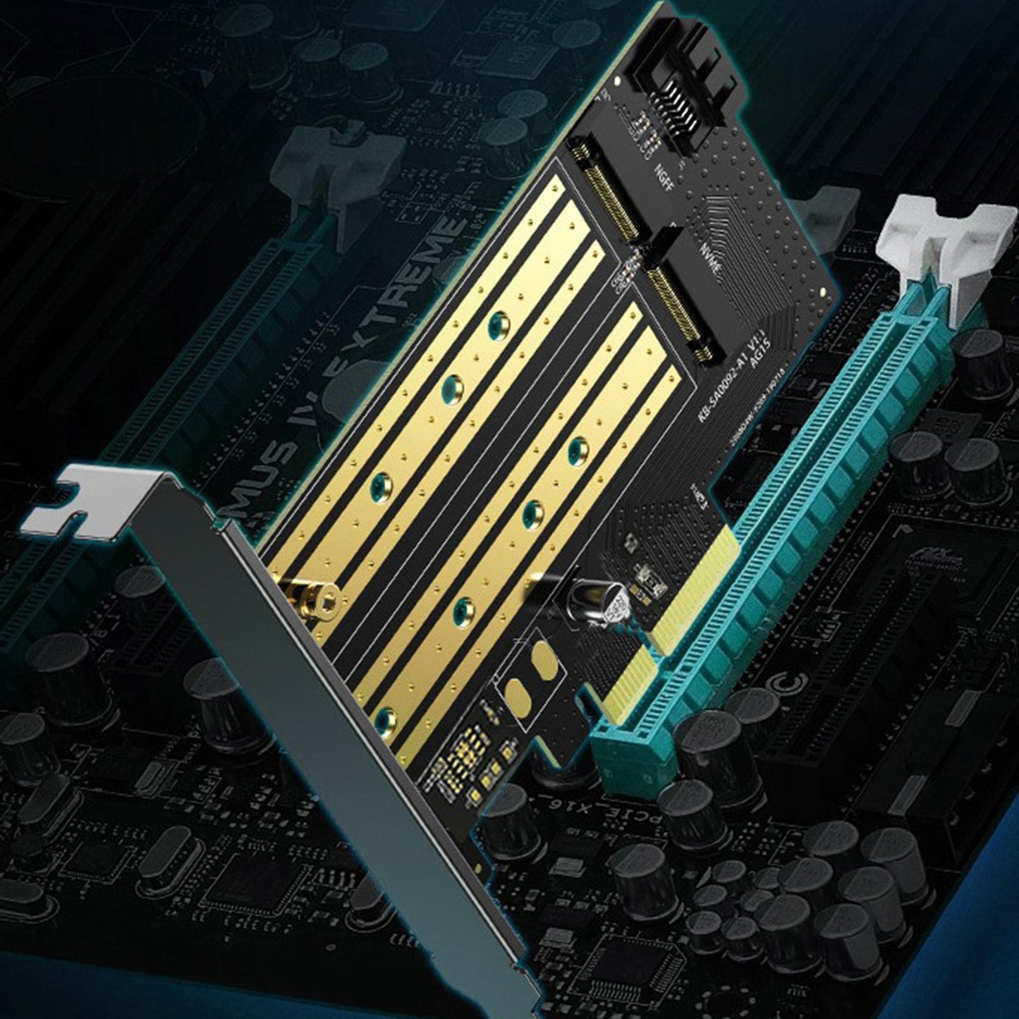 Durable PCIE to M2/M.2 Adapter for NVMe or SATA SSD Desktop PCI Express Slot