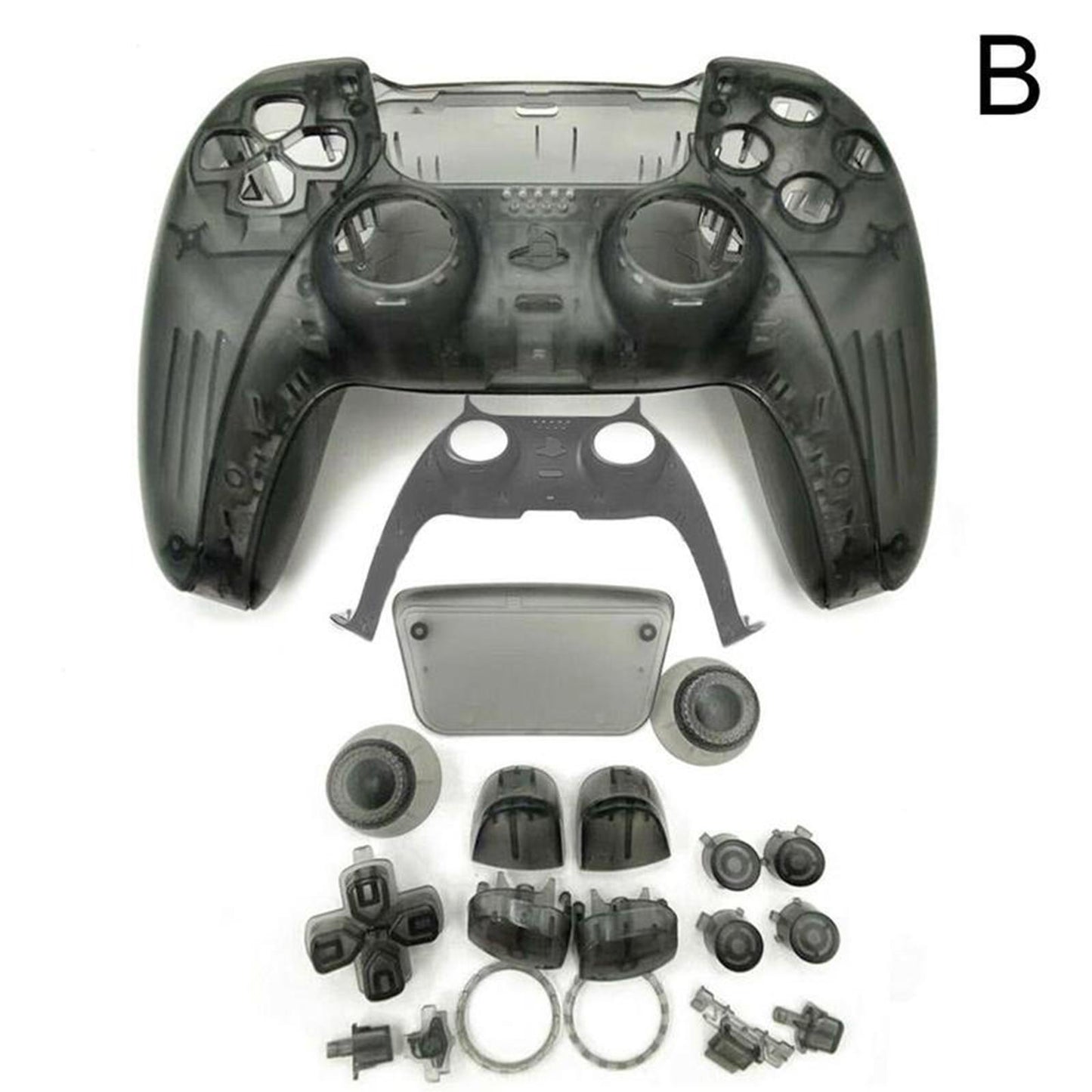 Transparent Gamepad Cover Touch Pad Cover For PS5 Controller Black