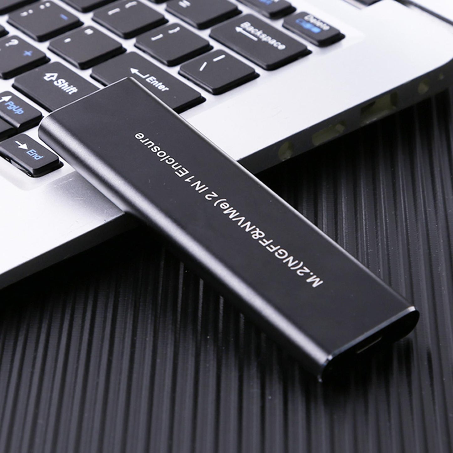 M.2 NVME SSD SATA Enclosure Adapter USB C Case Dual Protocol Black