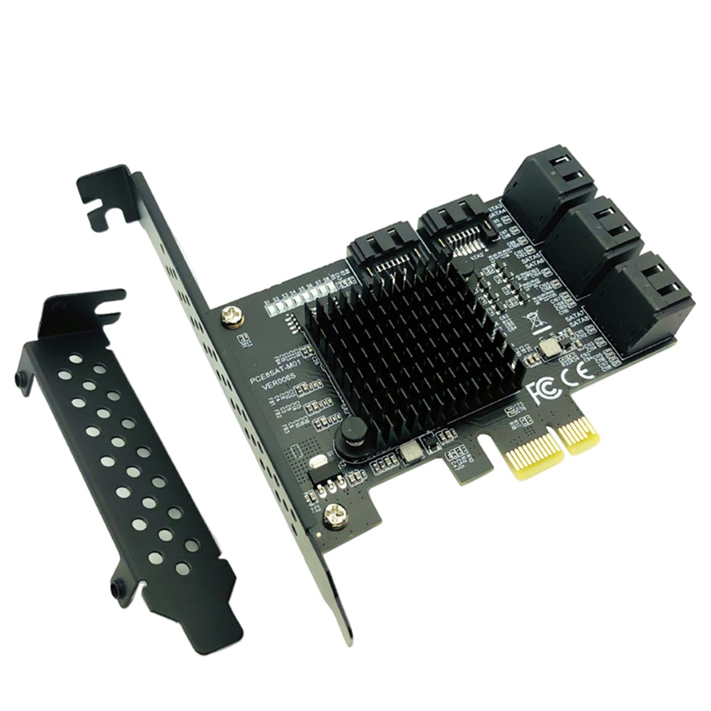 8-Port PCI-E to SATA 3.0 Expansion Card Adapter 6Gbps for Desktop PC 1pc