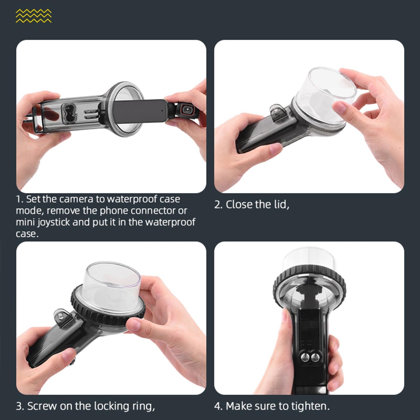 Waterproof Diving Protective Shell Housing Set for DJI OSMO Pocket 2 Camera