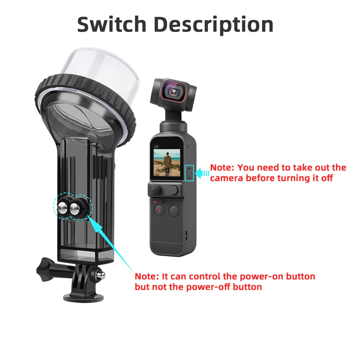 Waterproof Diving Protective Shell Housing Set for DJI OSMO Pocket 2 Camera