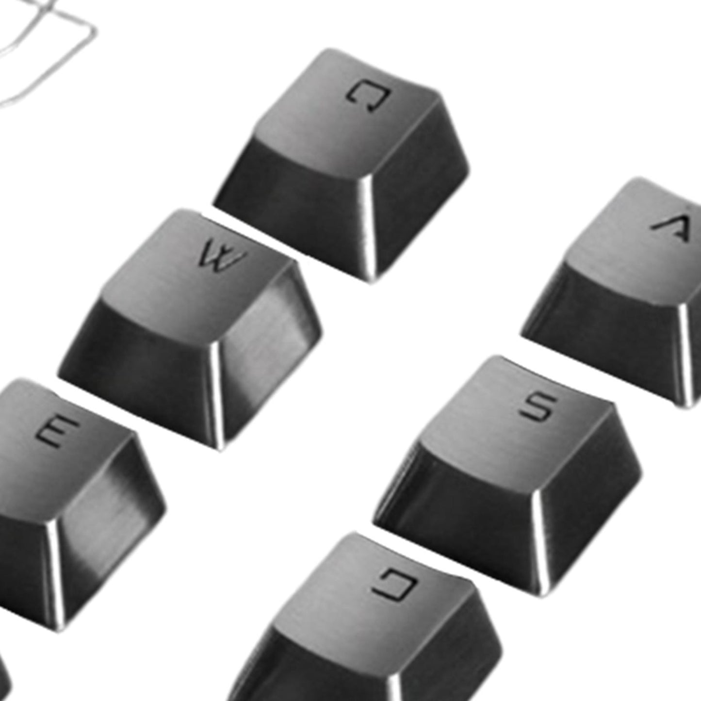 Durable Metal Stainless Steel Keycap for Cherry MX Switch Keyboard QWER+ASDF