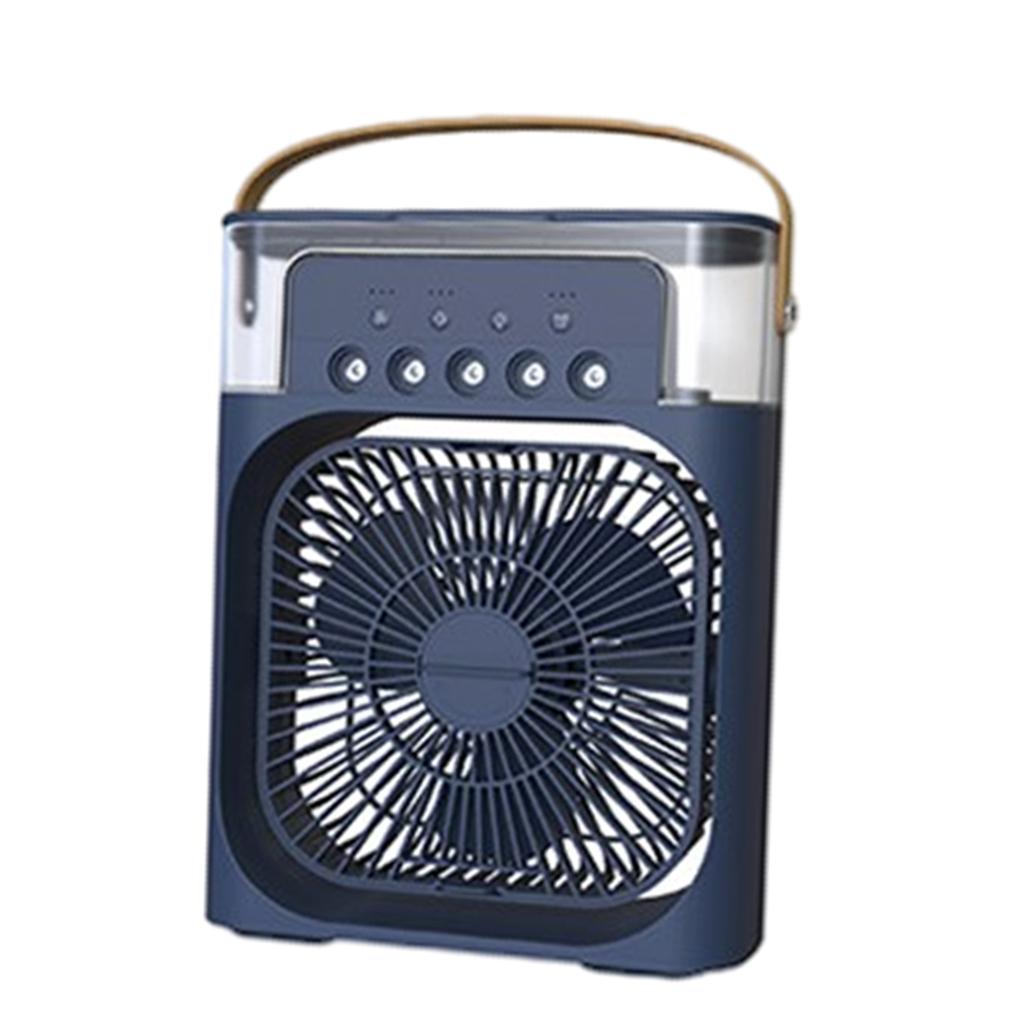 Portable Air Conditioner Fan Personal Air Cooler Desk Cooling Fan Blue