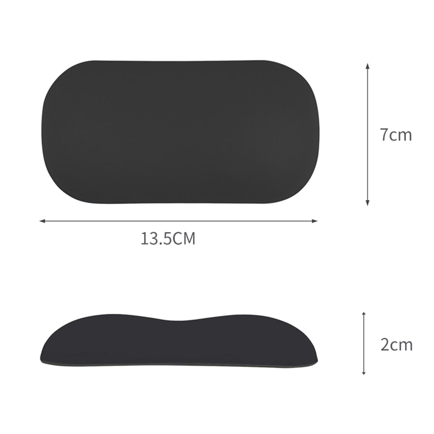 Keyboard Mouse Wrist Rest Pad Memory Foam Set A Small Black