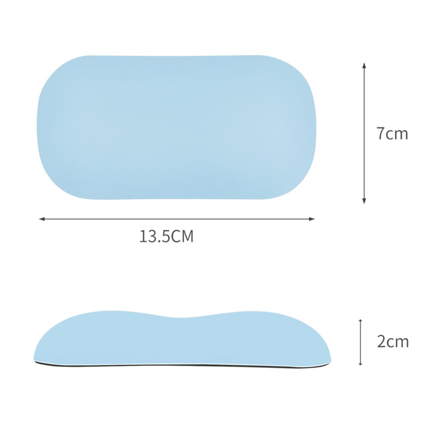 Keyboard Mouse Wrist Rest Pad Memory Foam Set A Small Blue