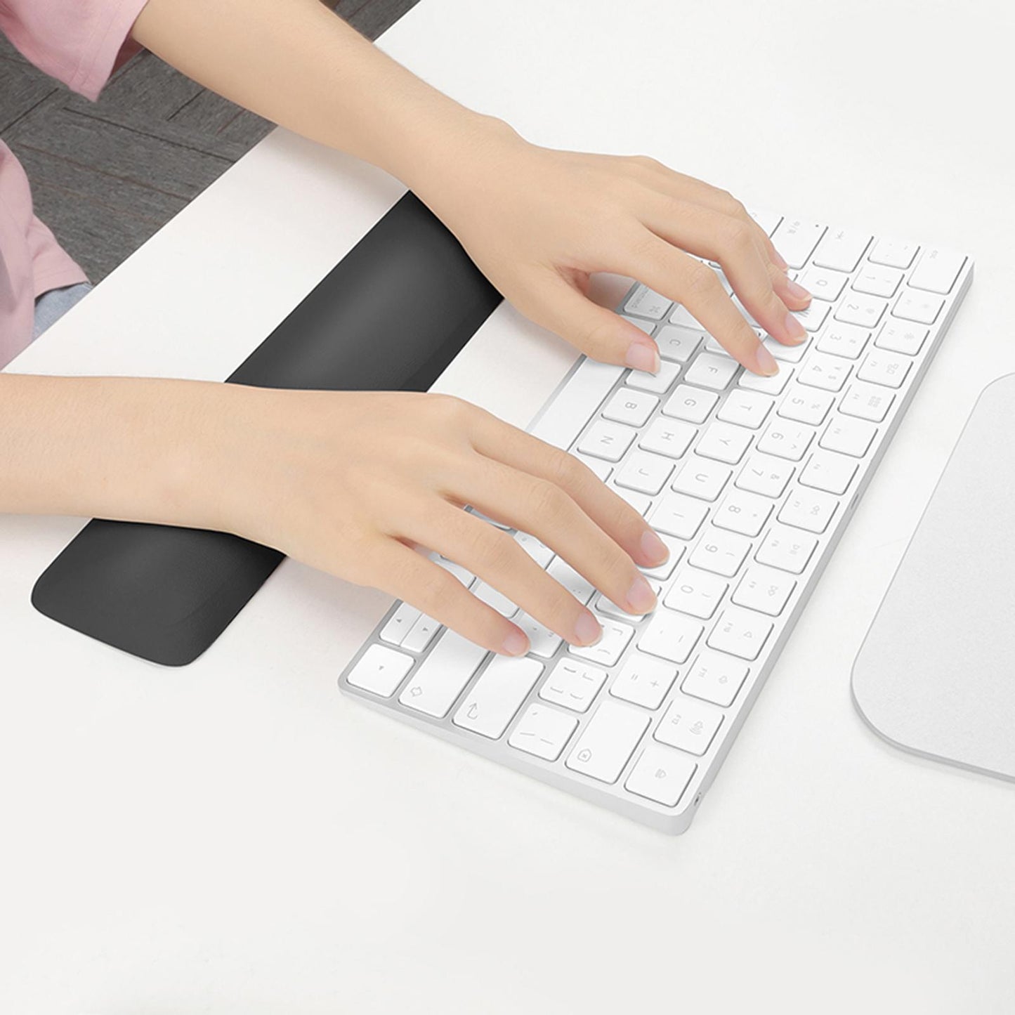 Keyboard Mouse Wrist Rest Pad Memory Foam Set B Medium Black