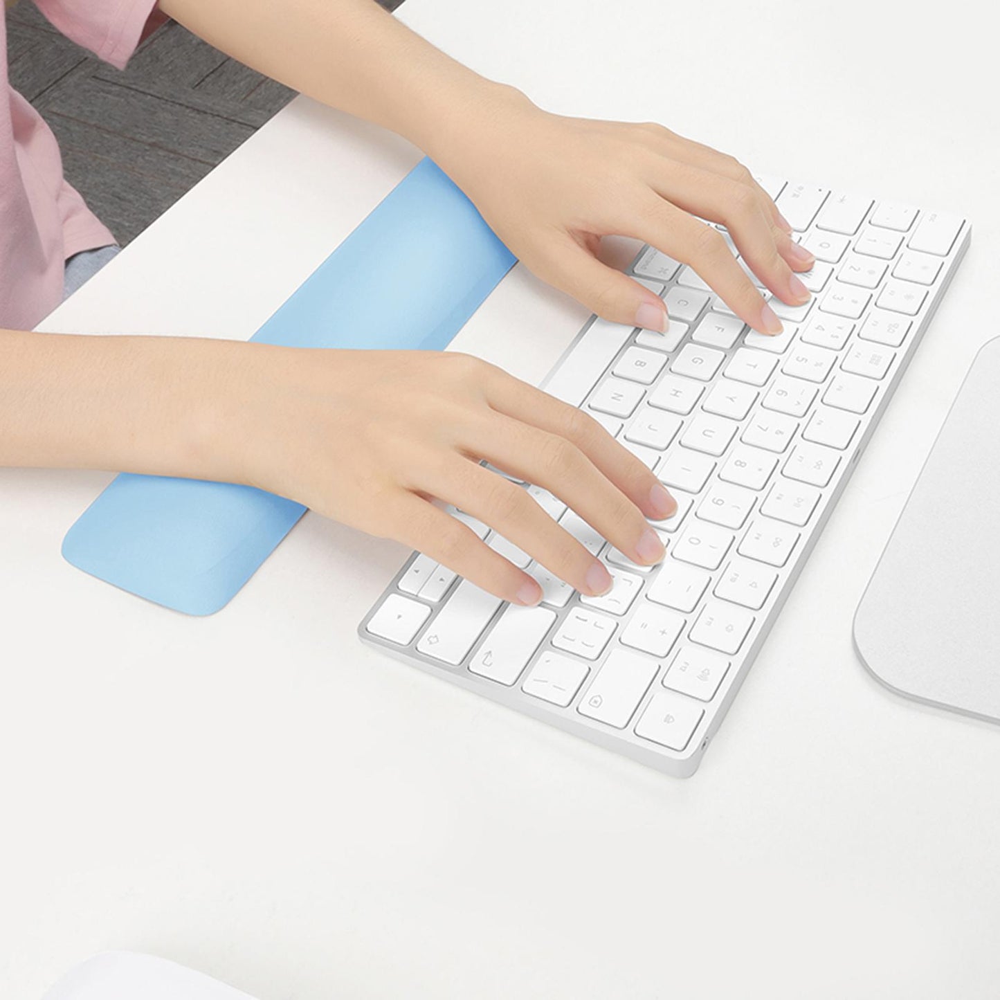 Keyboard Mouse Wrist Rest Pad Memory Foam Set B Medium Blue