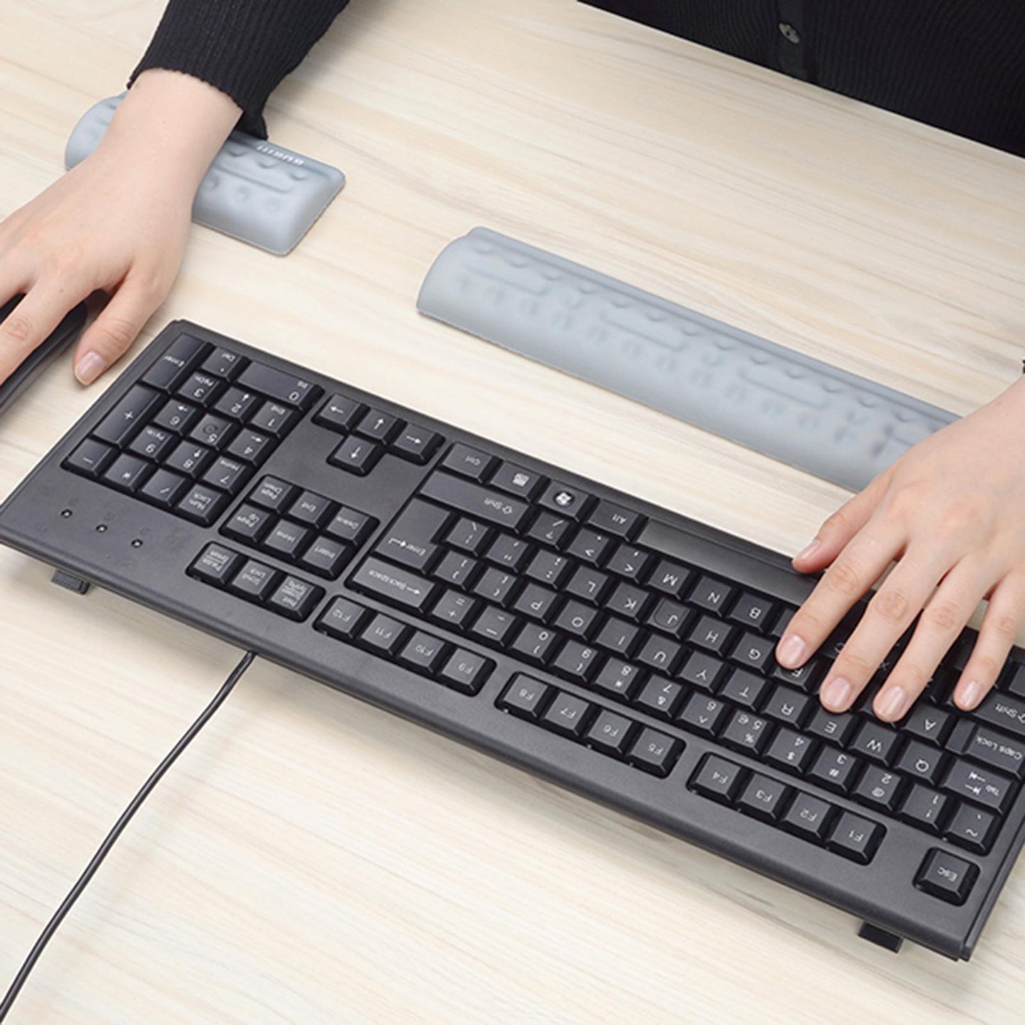 Memory Foam Keyboard Wrist Rest Hand Wrist Pad Arm Stand Grey M