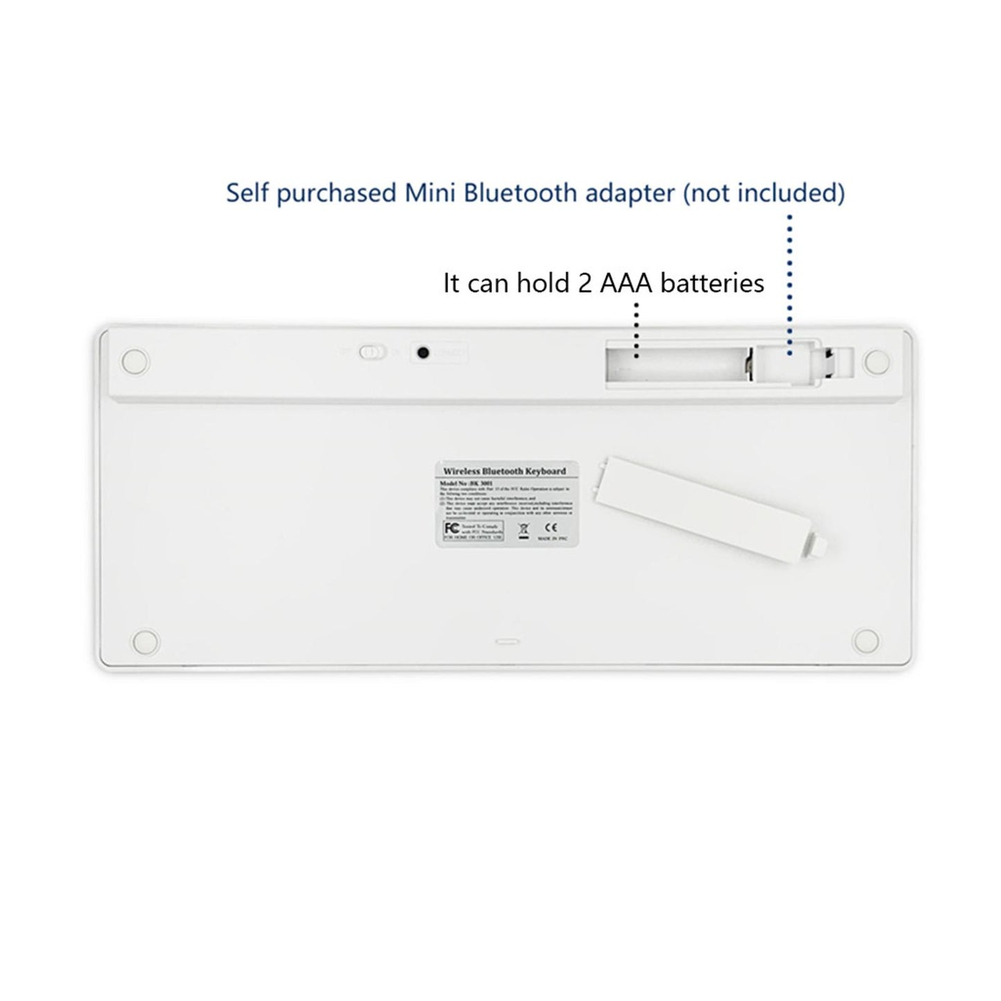 UltraThin 78 Key Wireless Bluetooth Keyboard Arabic for IOS/Android/Windows