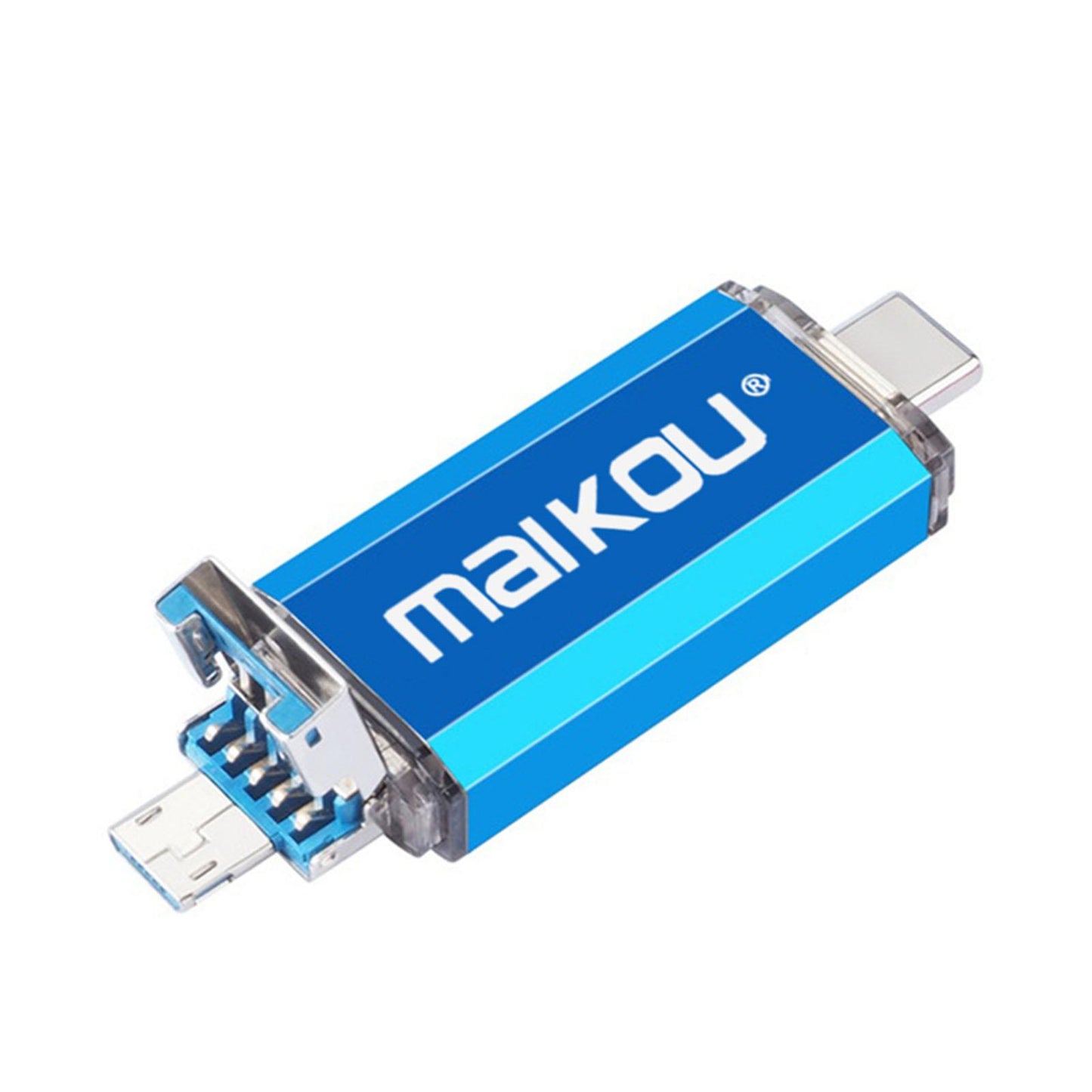 Portable 3 in 1 128GB USB 3.0 Flash Drive Type-C & Micro USB Memory Stick